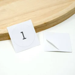 Hot 24 Adventskalender Zahlen, Stempel Schrift | Runde Aufkleber Adventskalender minimalistisch Adventskalenderzahlen