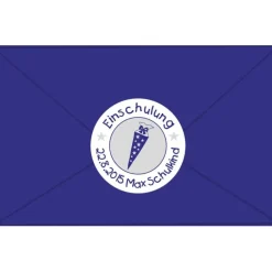 Clearance 15 Aufkleber | Einschulung - Schultüte mit Sternchen - weiß blau - personalisierbar Kinder Einschulung