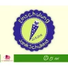 15 Aufkleber | Einschulung - Schultüte mit Sternchen - blau grün - personalisierbar Kinder Einschulung