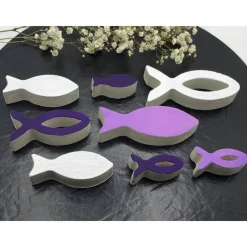 Hot 8 Beton Fische | Tischdeko | Kommunion | Konfirmation | Taufe Dekoration