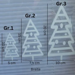 Sticker & Aufkleber|frickelfrieda 15 Bäume Weihnachten im skandivaschen Stil , minimalistische Fensteraufkleber