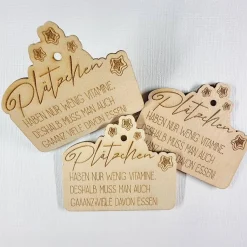 Outlet 3 Deko-Anhänger Plätzchen, Holz, Geschenkanhänger Geschenkeanhänger