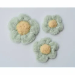 * DEKOBLUMEN * PASTELLFARBEN * 3 STÜCK * 100 % WOLLE * HANDGEARBEITET * NADELFILZ * ZUR DEKORATION Frühling