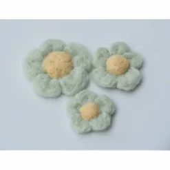 * DEKOBLUMEN * PASTELLFARBEN * 3 STÜCK * 100 % WOLLE * HANDGEARBEITET * NADELFILZ * ZUR DEKORATION Frühling