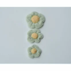 * DEKOBLUMEN * PASTELLFARBEN * 3 STÜCK * 100 % WOLLE * HANDGEARBEITET * NADELFILZ * ZUR DEKORATION Frühling