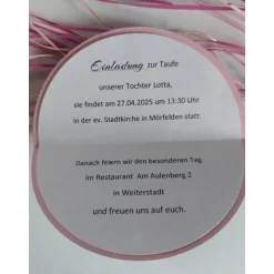 Einladungskarten|IdeenOase 10 Einladungskarten zur Taufe, Schaukelkarte, Schaukelpferd, Rocker Card