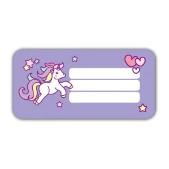 Outlet 4 er Set  A4 Stundenplan + Lernposter + Heftaufkleber  | Einhorn - lila Kinder Einschulung