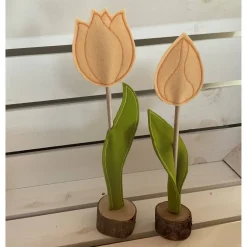 Discount 2 er Set FilzTulpen -  schlicht & schön -  Filz - Frühjahrsdekoration - Osterdekoration  - Ostern Frühling
