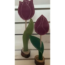 Online 2 er Set FilzTulpen -  schlicht & schön -  Filz - Frühjahrsdekoration - Osterdekoration  - Ostern Frühling