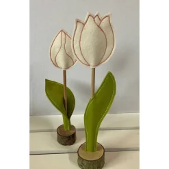 Discount 2 er Set FilzTulpen -  schlicht & schön -  Filz - Frühjahrsdekoration - Osterdekoration  - Ostern Frühling
