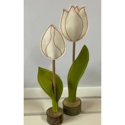 Discount 2 er Set FilzTulpen -  schlicht & schön -  Filz - Frühjahrsdekoration - Osterdekoration  - Ostern Frühling