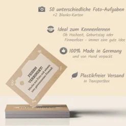 Clearance 50 Fotoaufgaben: FotoBOX Gastgeschenke