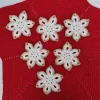 6 gehäkelte Sterne/Schneeflocken Weihnachtsdeko