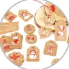 Discount 10 Geschenkanhänger Weihnachten inkl. Bänder | 3 - 7 cm Geschenkeanhänger