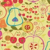 10 Glasuntersetzer Obstgarten, Untersetzer für Getränke mit Sommerfrüchten und farbigen, stilisierten Früchten Tischdekoration
