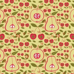 10 Glasuntersetzer Obstgarten, Untersetzer für Getränke mit Sommerfrüchten und farbigen, stilisierten Früchten Tischdekoration
