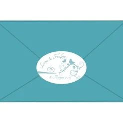 Einladungskarten|meinAufkleberladen 18 Hochzeitsaufkleber | Tauben - weiß