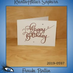 Sale ►2019-0597◄ Karte B6 - GEBURTSTAG "Happy Birthday" Glückwunschkarten
