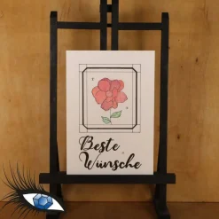 Sale ►2022-0099◄ Karte B6 - GLÜCKWUNSCH "Beste Wünsche + Straßsteinchen" Glückwunschkarten