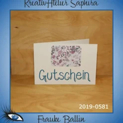 ►2019-0581◄ Karte B6 - GUTSCHEIN Geschenke