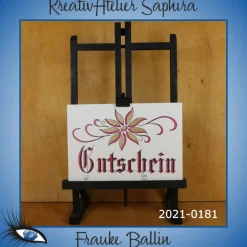 Sale ►2021-0181◄ Karte B6 - GUTSCHEIN "Gutschein + Blüte" Geschenke