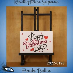 Valentinstagskarten|KreativAtelier Saphira ►2022-0193◄ Karte B6 - LIEBE "Happy Valentine's Day"