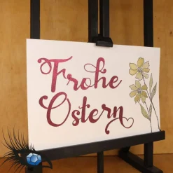 Clearance ►2022-0034◄ Karte B6 - OSTERN "Frohe Ostern + Blumen" Osterkarten