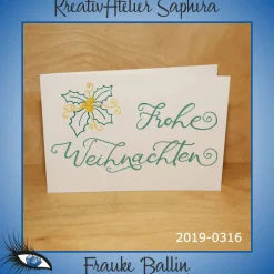 Weihnachtskarten|KreativAtelier Saphira ►2019-0316◄ Karte B6 - WEIHNACHTEN