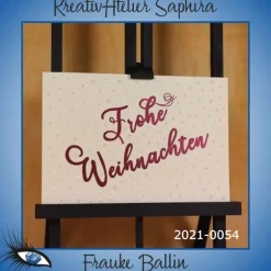 Weihnachtskarten|KreativAtelier Saphira ►2021-0054◄ Karte B6 - WEIHNACHTEN