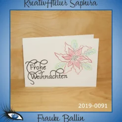 Weihnachtskarten|KreativAtelier Saphira ►2019-0091◄ Karte B6 - WEIHNACHTEN