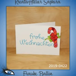 Weihnachtskarten|KreativAtelier Saphira ►2019-0422◄ Karte B6 - WEIHNACHTEN
