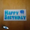 ►2023-0061◄ Karte Din lang - GEBURTSTAG "Happy Birthday + Luftballons" Glückwunschkarten