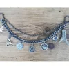 Trachtenschmuck|Trachtenladerl 1 Lederhosen-Charivari mit 7 Anhängern, Wunschbuchstabe