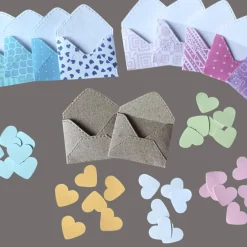 Dekoration|pollimarket 20 Mini Umschläge bunt Frühling – Kleine Briefumschläge als Gastgeschenk, Geldgeschenk oder Mitbringsel