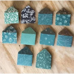 Discount 30 Mini Umschläge Floral mit Briefpapier – Kleine Briefumschläge für Geldgeschenk, Gastgeschenk & Mitbringsel Dekoration
