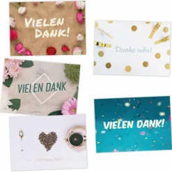 Dankeskarten|KIPITAN 20 moderne Dankeskarten (DIN A6)