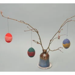 Best 3 Ostereier gestrickt gefilzt Osterdeko Ostereier