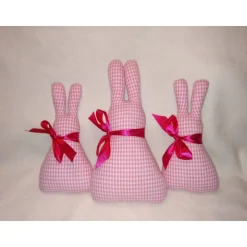 Discount 3 Osterhasen, Ostern, Hase, Baumwollstoff, Ostertisch, Dekoration, Jahreszeitentisch Osterhasen