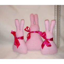 Discount 3 Osterhasen, Ostern, Hase, Baumwollstoff, Ostertisch, Dekoration, Jahreszeitentisch Osterhasen