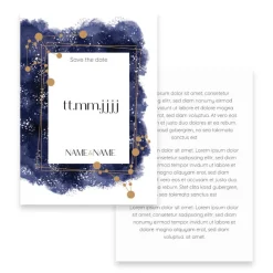 Discount 50 personalisierte A6 Save the Date Karte Celestial Sternzeichen |  Mitternachtshimmel Einladungskarten