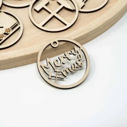 6 Ruhrpott Holzanhänger – Weihnachtsset | Pott Weihnachtsschmuck Motiv | Holz Baumschmuck Baumschmuck Personalisierbar