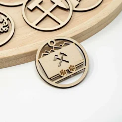 6 Ruhrpott Holzanhänger – Weihnachtsset | Pott Weihnachtsschmuck Motiv | Holz Baumschmuck Baumschmuck Personalisierbar
