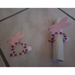 Hot 2 Serviettenringe Hase, rosa Ostertischdeko