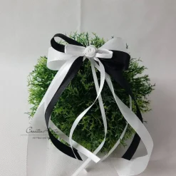 Best 10 St. Autoschleifen SCHWARZ-WEISS Antennenschleifen zur Hochzeit Hochzeitsdeko