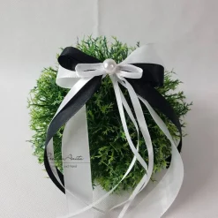 Best 10 St. Autoschleifen SCHWARZ-WEISS Antennenschleifen zur Hochzeit Hochzeitsdeko