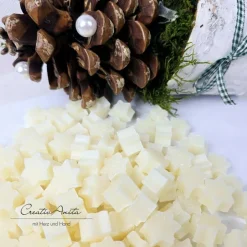 Best 50 St. Seifensterne CLASSIC - NATUR - im Organzasäckchen - Gastgeschenke - Adventskalenderfüllung - Schafmilchseife Weihnachtsgeschenke