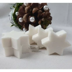 Weihnachtsgeschenke|CreativAnita 5 St. Sterne Seifensterne SCHNEEROSE Gastgeschenke - Weihnachten - Schafmilchseife