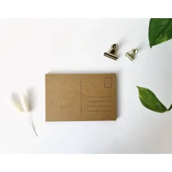 New 3-25 Stück Blanko Postkarten zum Selbstgestalten DIY Karten Braun Einladungskarten