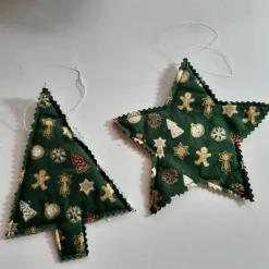 Best 1 Stern groß und 1 Bäumchen Weihnachten zum Aufhängen, Set 7 Weihnachtsdeko