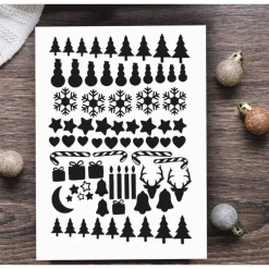 Hot 77 Sticker, Aufkleber Set Weihnachten  Weihnachtsaufkleber, Christbaumkugel, Schriftzug,Namensaufkleber Weihnachtsbaumku Sticker & Aufkleber